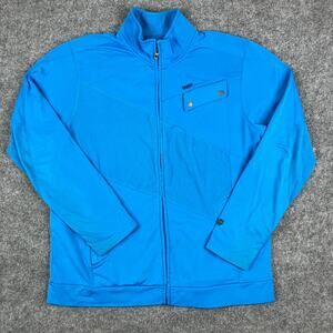 Orage Jacket Mens Size 3XL Blue Full Zip Lightweight Softshell Fleece Lined